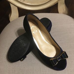 Never worn velvet flats. Perfect Holiday shoes!
